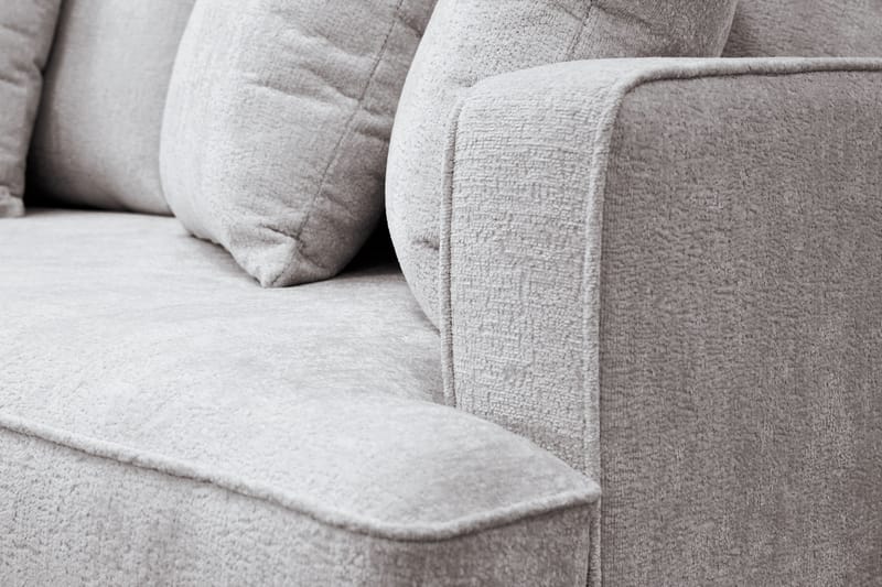 Rossita 4-sits Vänstervänd L-formad Djup Schäslongsoffa i Chenille - Grå / Brun - Möbler - Soffa - Divansoffor & schäslongsoffa