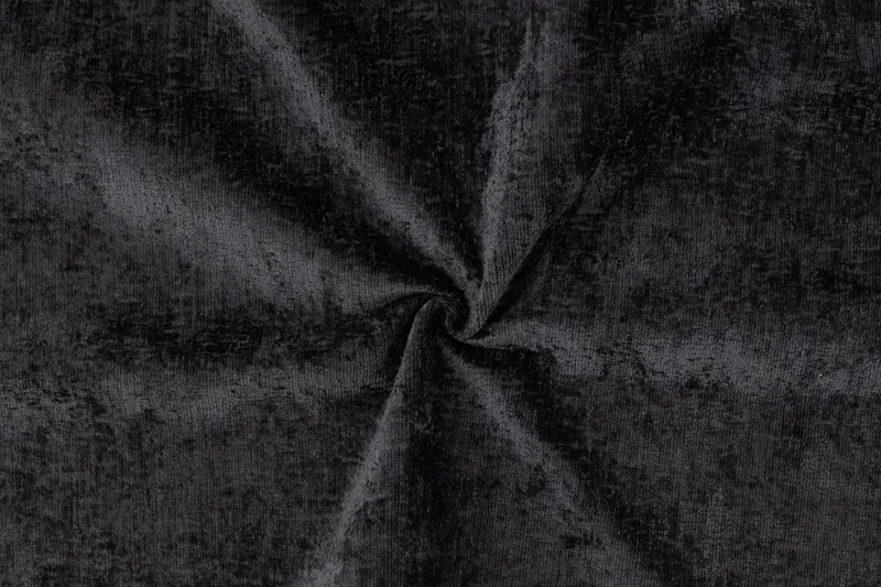 Rossita 4-sits Vänstervänd L-formad Djup Schäslongsoffa i Chenille - Svart - Möbler - Soffa - Divansoffor & schäslongsoffa