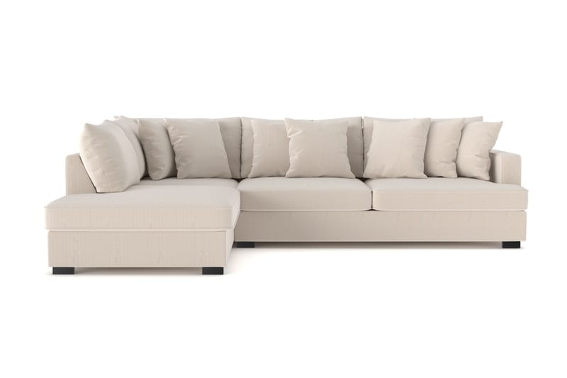 Rossita 4-sits Vänstervänd L-formad Djup Schäslongsoffa i Manchester - Beige - Möbler - Soffa - Divansoffor & schäslongsoffa