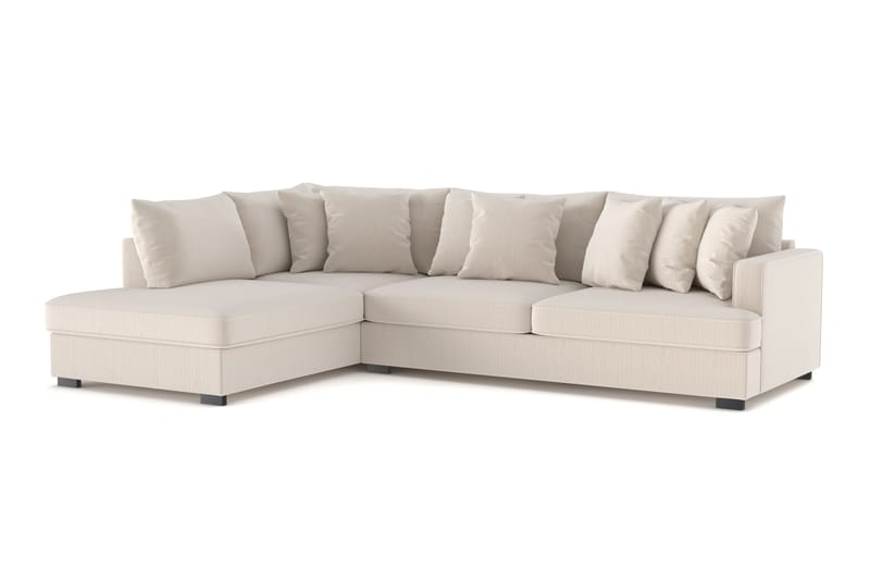 Rossita 4-sits Vänstervänd L-formad Djup Schäslongsoffa i Manchester - Beige - Möbler - Soffa - Divansoffor & schäslongsoffa