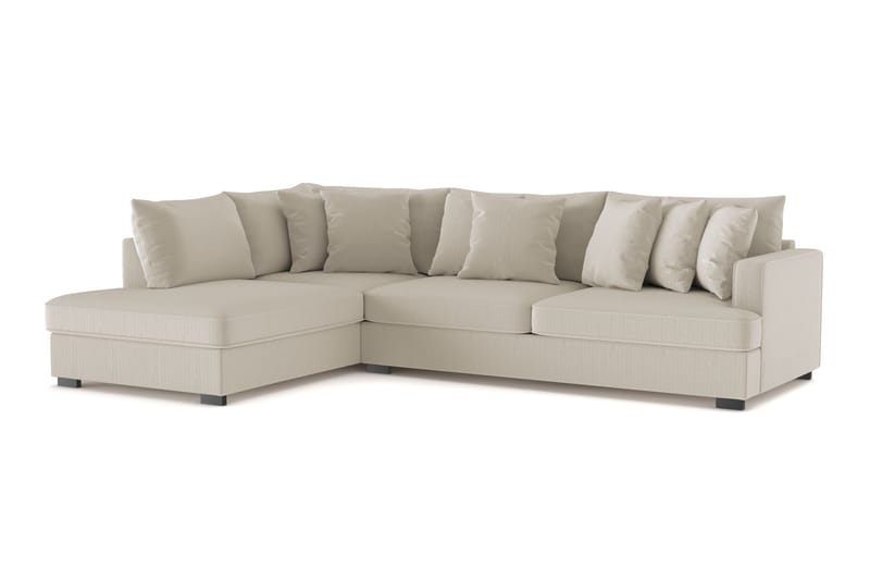 Rossita 4-sits Vänstervänd L-formad Djup Schäslongsoffa i Manchester - Greige - Möbler - Soffa - Divansoffor & schäslongsoffa
