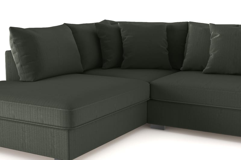 Rossita 4-sits Vänstervänd L-formad Djup Schäslongsoffa i Manchester - Mörkgrön - Möbler - Soffa - Divansoffor & schäslongsoffa