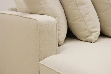 Rossita 5-sits Högervänd U-formad Djup Soffa med Divan och Schäslong i Bouclé - Beige - Möbler - Soffa - U-soffa