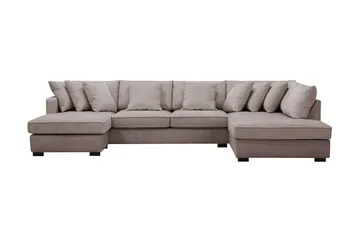 Rossita 5-sits Högervänd U-formad Djup Soffa med Divan och Schäslong i Chenille