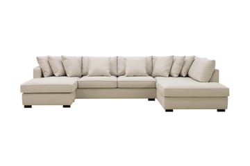 Rossita 5-sits Högervänd U-formad Djup Soffa med Divan och Schäslong i Tyg
