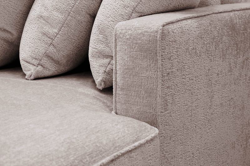 Rossita 5-sits Vänstervänd U-formad Djup Soffa med Divan och Schäslong i Chenille - Grå / Brun - Möbler - Soffa - U-soffa