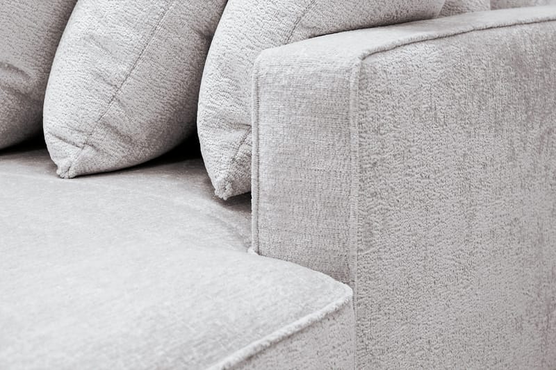 Rossita 5-sits Vänstervänd U-formad Djup Soffa med Divan och Schäslong i Chenille - Grå / Brun - Möbler - Soffa - U-soffa