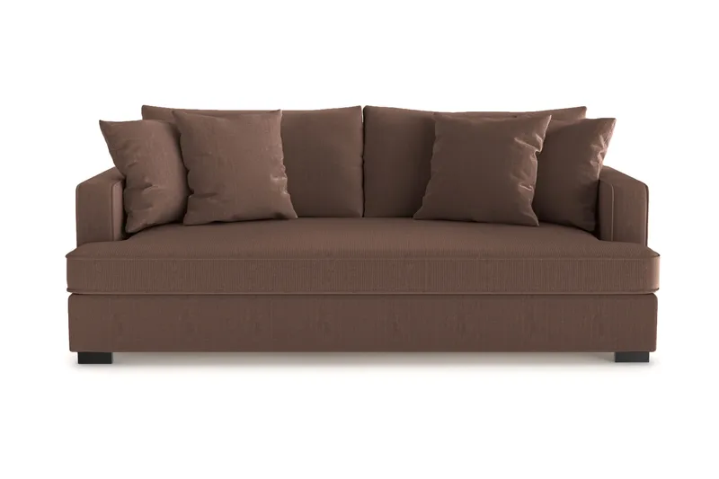 Rossita Djup 3-sits Sammetsoffa Hel dyna - Möbler - Soffa - 3 sits soffa