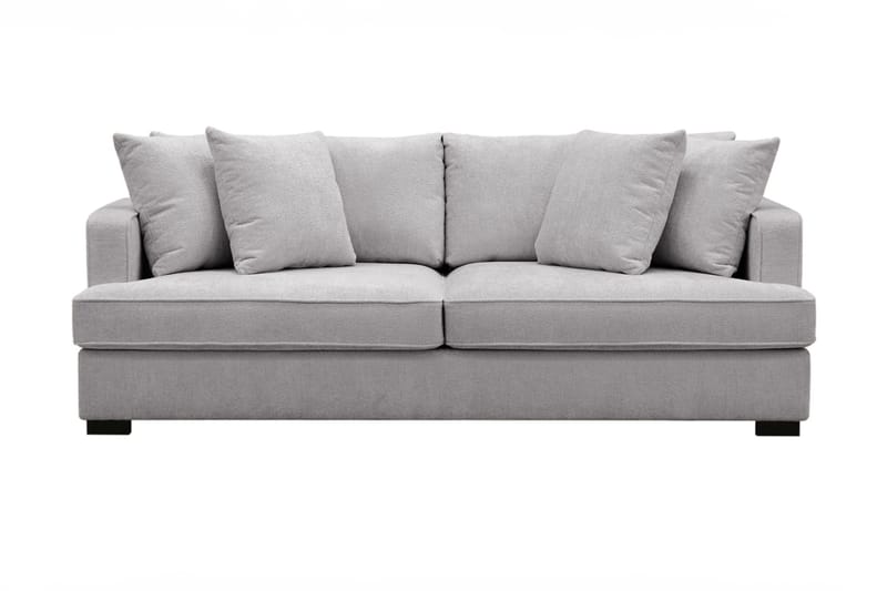 Rossita Djup 3-sits soffa i chenille - Ljus Grå - Möbler - Soffa - 3 sits soffa