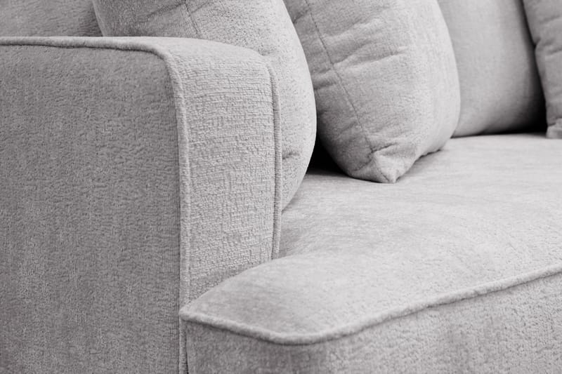 Rossita Djup 3-sits soffa i chenille - Ljus Grå - Möbler - Soffa - 3 sits soffa