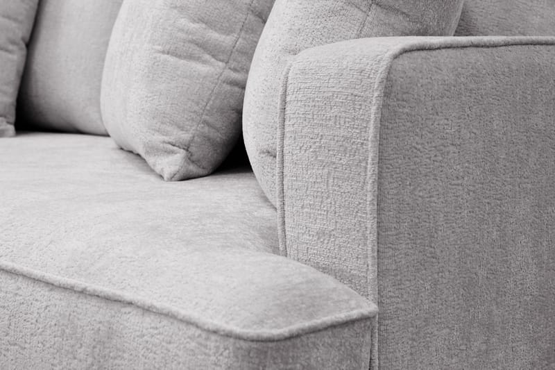Rossita Djup 4-sits L soffa i chenille med Schäslong Vänster - Ljus Grå - Möbler - Soffa - Divansoffor & schäslongsoffa