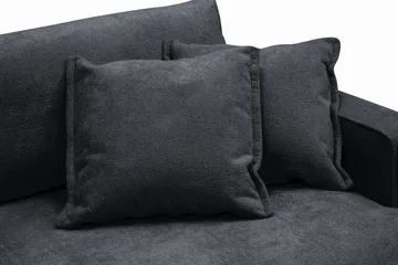 Rossita Lyx 2,5-sits Extra djup Soffa i Chenille - Trenza 01, Svart Chenille - Möbler - Soffa - 3 sits soffa