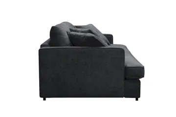Rossita Lyx 2,5-sits Extra djup Soffa i Chenille - Trenza 01, Svart Chenille - Möbler - Soffa - 3 sits soffa