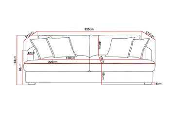 Rossita Lyx 2,5-sits Extra djup Soffa i Manchester - Mörkgrön - Möbler - Soffa - 3 sits soffa
