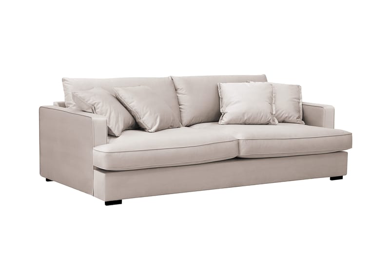 Rossita Lyx 2,5-sits Extra djup Soffa i Sammet - Beige - M öbler - Soffa - Sammetssoffa