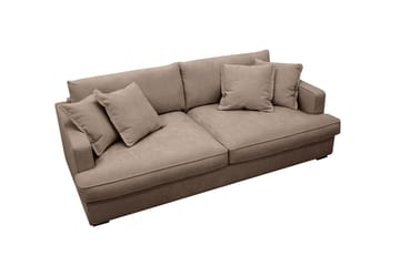 Rossita Lyx 2,5-sits Extra djup Soffa i Tyg - Mörkbrun - Möbler - Soffa - 3 sits soffa