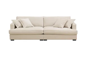Rossita Lyx 3-sits Extra djup Soffa i Chenille - Trenza 06, Beige Chenille - Möbler - Soffa - 3 sits soffa