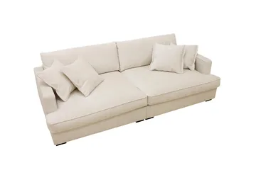 Rossita Lyx 3-sits Extra djup Soffa i Chenille - Trenza 06, Beige Chenille - Möbler - Soffa - 3 sits soffa