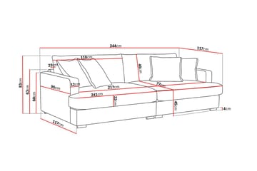Rossita Lyx 3-sits Extra djup Soffa i Manchester - Mörkgrön - Möbler - Soffa - 3 sits soffa