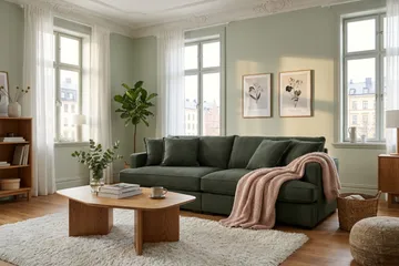 Rossita Lyx 3-sits Extra djup Soffa i Manchester - Mörkgrön - Möbler - Soffa - 3 sits soffa