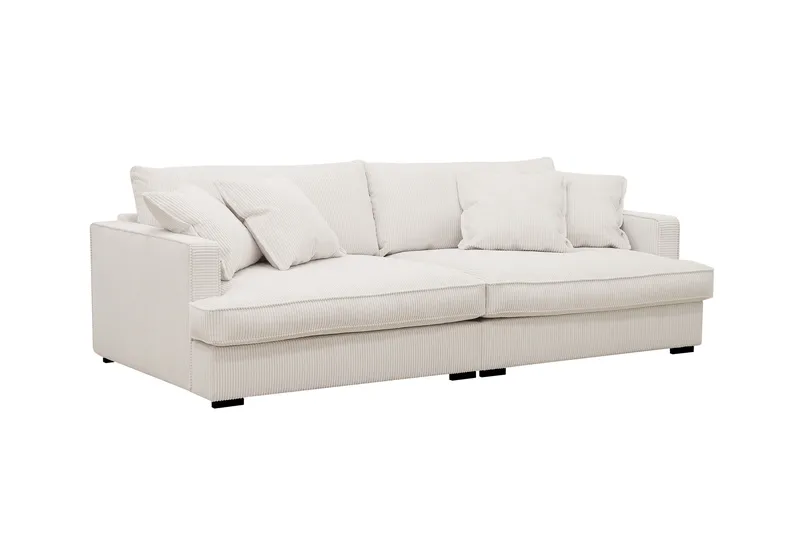 Rossita Lyx 3-sits Extra djup Soffa i Manchester - Naturvit - Möbler - Soffa - 3 sits soffa