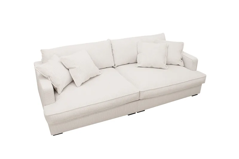 Rossita Lyx 3-sits Extra djup Soffa i Manchester - Naturvit - Möbler - Soffa - 3 sits soffa