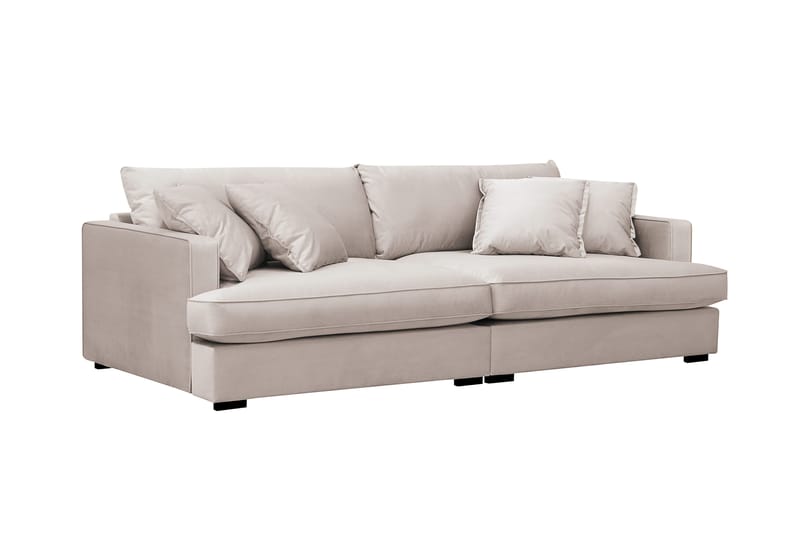 Rossita Lyx 3-sits Extra djup Soffa i Sammet - Beige - Möbler - Soffa - Sammetssoffa