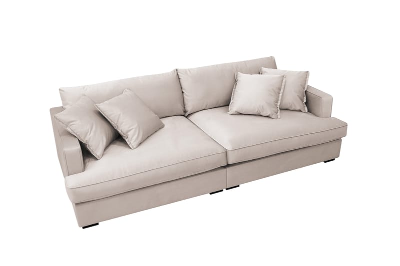 Rossita Lyx 3-sits Extra djup Soffa i Sammet - Beige - Möbler - Soffa - Sammetssoffa