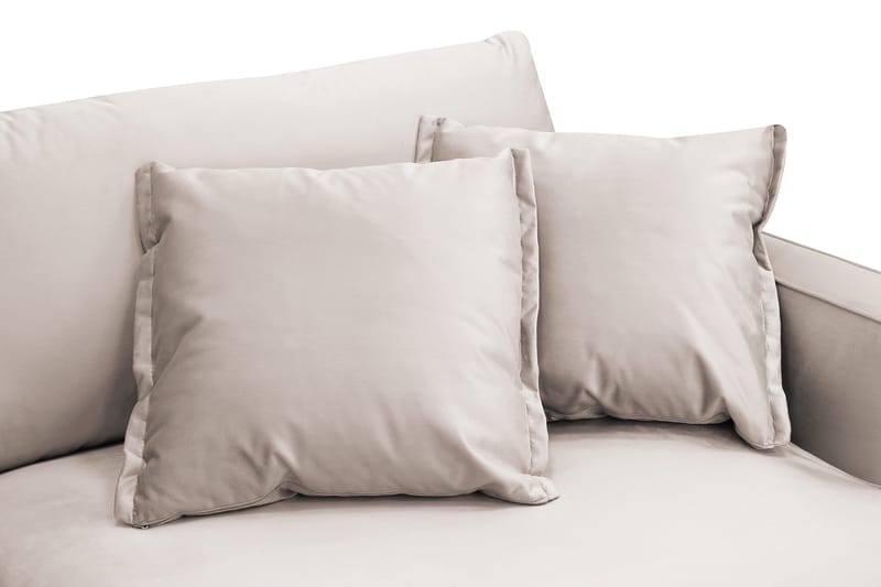 Rossita Lyx 3-sits Extra djup Soffa i Sammet - Beige - Möbler - Soffa - Sammetssoffa