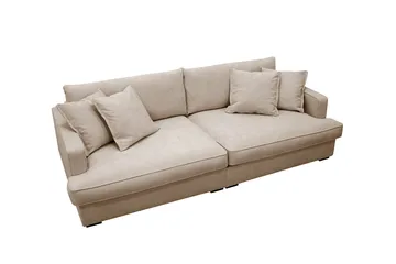 Rossita Lyx 3-sits Extra djup Soffa i Tyg - Ljusbrun - Möbler - Soffa - 3 sits soffa