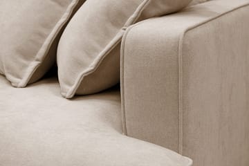 Rossita Lyx 3-sits Extra djup Soffa i Tyg - Ljusbrun - Möbler - Soffa - 3 sits soffa