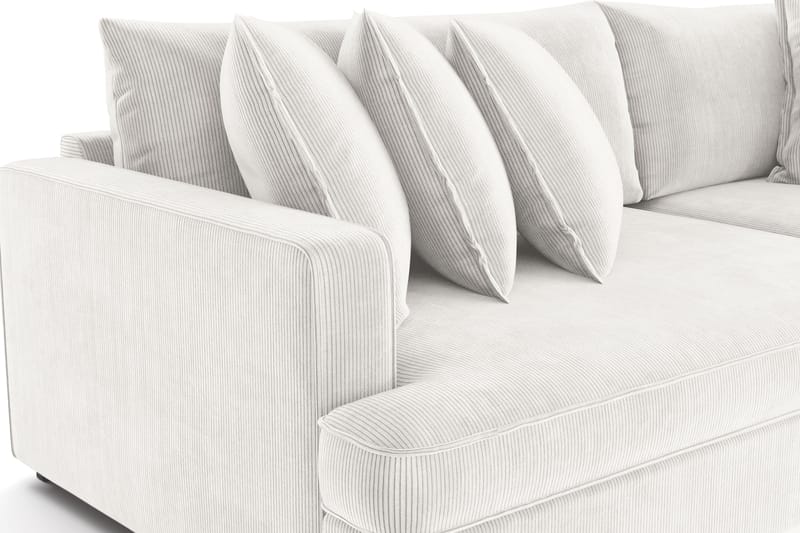 Rossita Lyx 4-sits Extra djup Manchestersoffa - Offwhite Manchester - Möbler - Soffa - Sammetssoffa