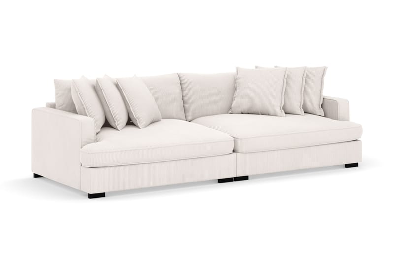 Rossita Lyx 4-sits Extra djup Manchestersoffa - Offwhite Manchester - Möbler - Soffa - Sammetssoffa