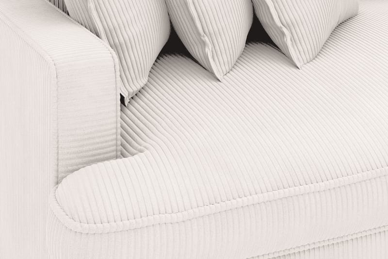 Rossita Lyx 4-sits Extra djup Manchestersoffa - Offwhite Manchester - Möbler - Soffa - Sammetssoffa