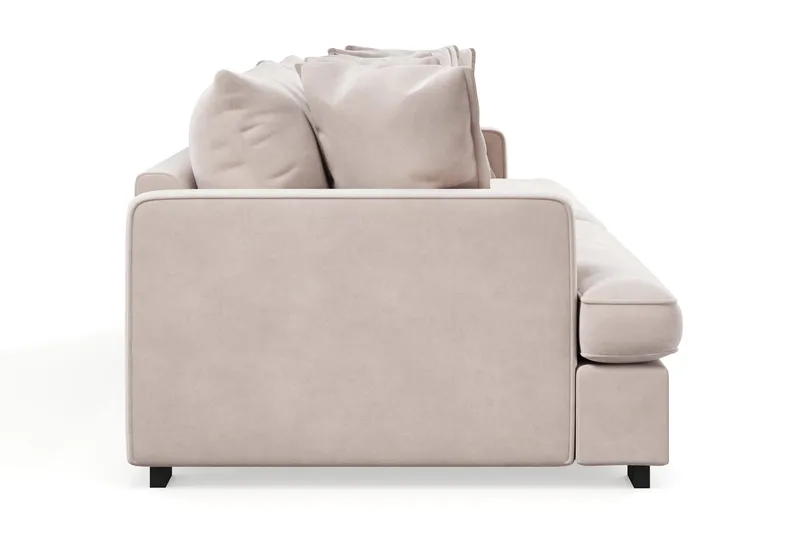 Rossita Lyx 4-sits Extra djup Sammetsoffa - Beige - Möbler - Soffa - Sammetssoffa