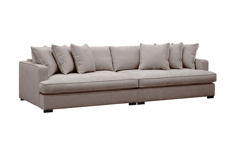Rossita Lyx 4-sits Extra djup Soffa i Chenille - Grå / Brun - Möbler - Soffa - 4 sits soffa