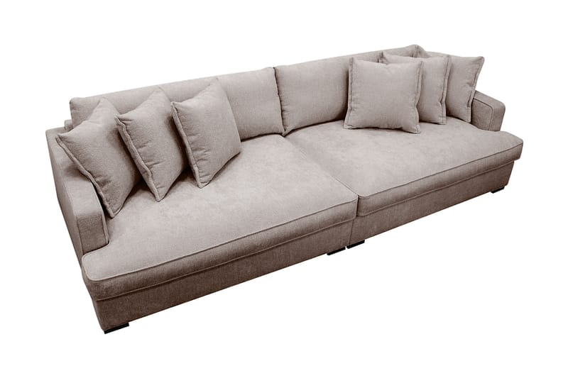 Rossita Lyx 4-sits Extra djup Soffa i Chenille - Grå / Brun - Möbler - Soffa - 4 sits soffa