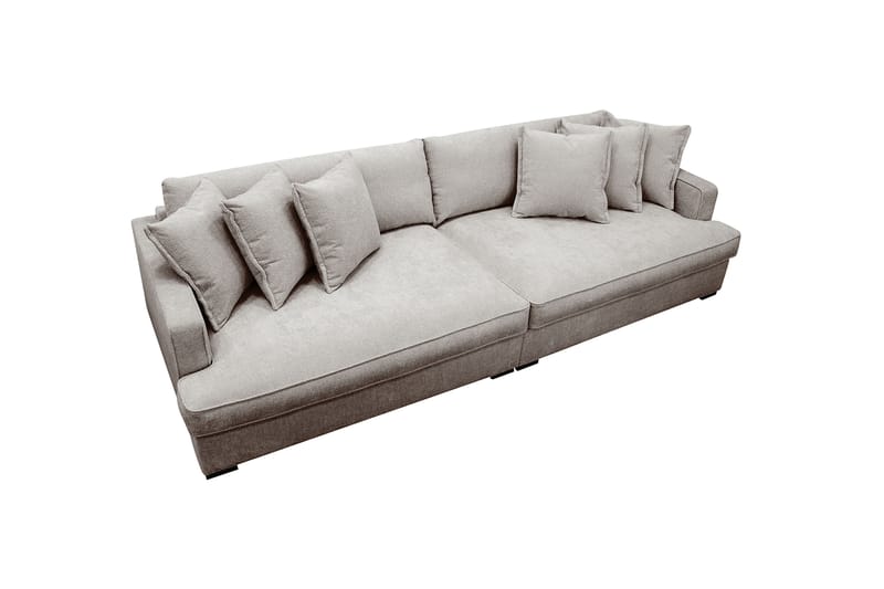 Rossita Lyx 4-sits Extra djup Soffa i Chenille - Grå / Brun - Möbler - Soffa - 4 sits soffa