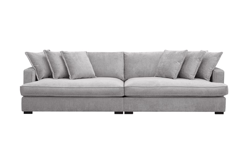 Rossita Lyx 4-sits Extra djup Soffa i Chenille - Grå - Möbler - Soffa - 4 sits soffa