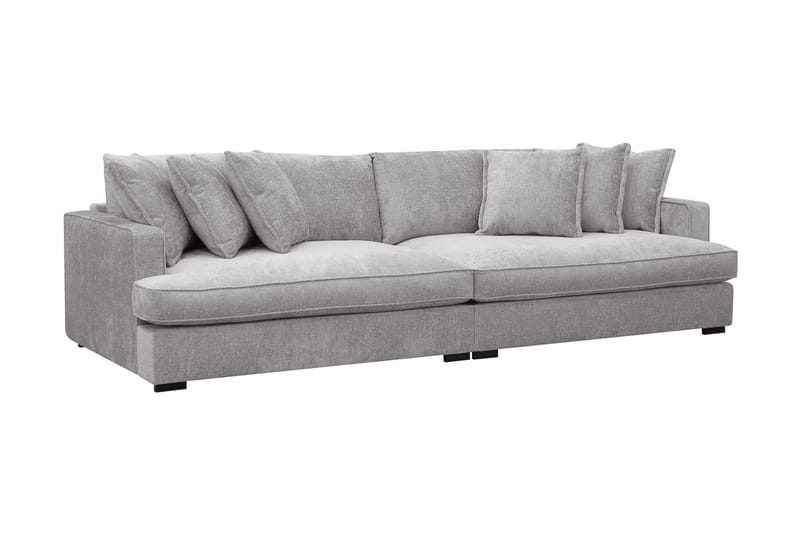 Rossita Lyx 4-sits Extra djup Soffa i Chenille - Grå - Möbler - Soffa - 4 sits soffa