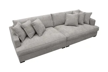 Rossita Lyx 4-sits Extra djup Soffa i Chenille - Ljusgrå - Möbler - Soffa - 4 sits soffa