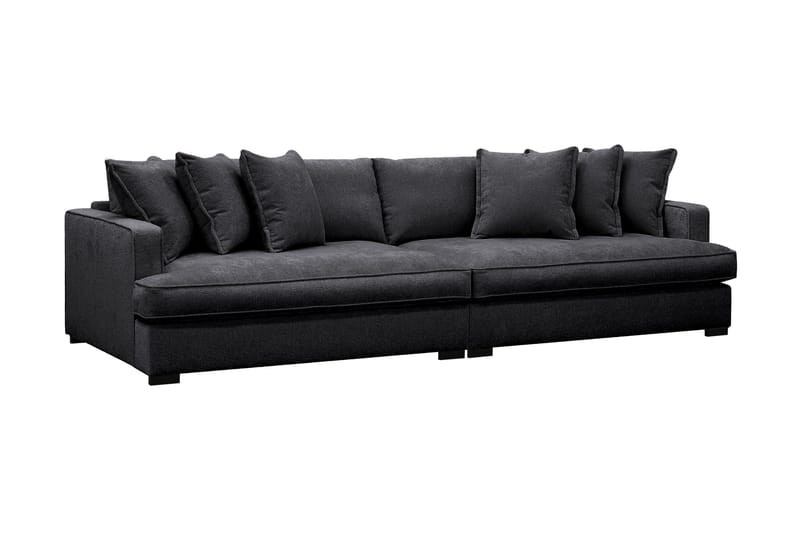 Rossita Lyx 4-sits Extra djup Soffa i Chenille - Svart - Möbler - Soffa - 4 sits soffa