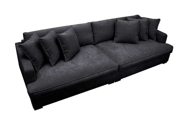 Rossita Lyx 4-sits Extra djup Soffa i Chenille - Svart - Möbler - Soffa - 4 sits soffa