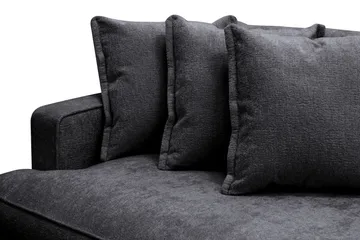 Rossita Lyx 4-sits Extra djup Soffa i Chenille - Trenza 01, Svart Chenille - Möbler - Soffa - 4 sits soffa
