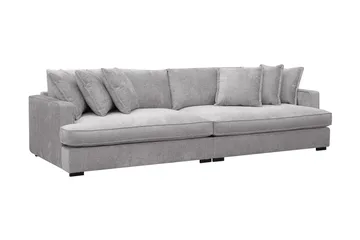 Rossita Lyx 4-sits Extra djup Soffa i Chenille - Trenza 03, Grå Chenille - Möbler - Soffa - 4 sits soffa