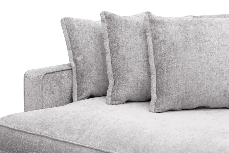 Rossita Lyx 4-sits Extra djup Soffa i Chenille - Trenza 03, Grå Chenille - Möbler - Soffa - 4 sits soffa