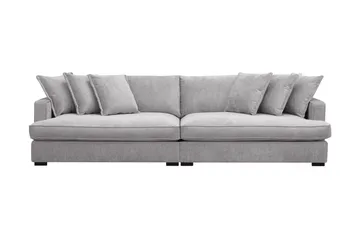Rossita Lyx 4-sits Extra djup Soffa i Chenille - Trenza 03, Grå Chenille - Möbler - Soffa - 4 sits soffa