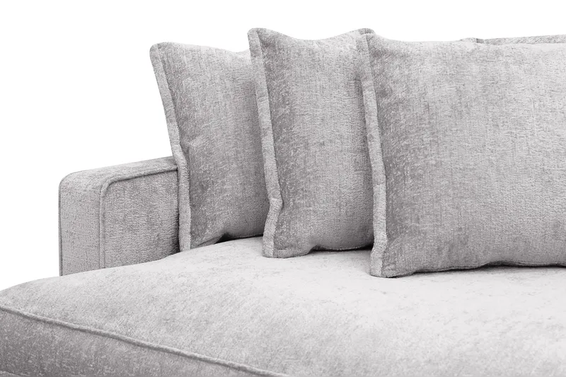 Rossita Lyx 4-sits Extra djup Soffa i Chenille - Trenza 03, Grå Chenille - Möbler - Soffa - 4 sits soffa