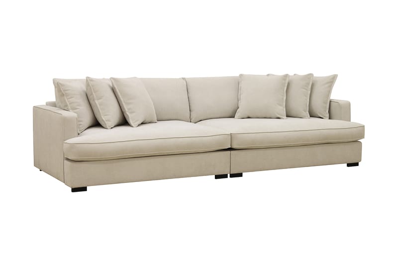 Rossita Lyx 4-sits Extra djup Tygsoffa - Beige - Möbler - Soffa - 4 sits soffa