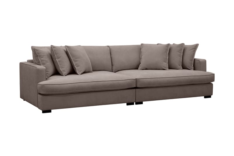 Rossita Lyx 4-sits Extra djup Tygsoffa - Brun - Möbler - Soffa - 4 sits soffa
